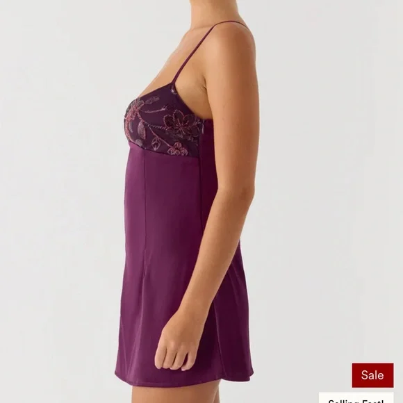 peppermayo mulberry zion beaded mini dress - Picture 4 of 9